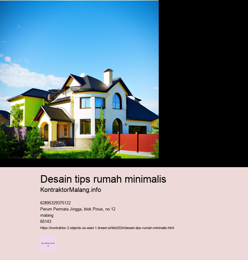 desain tips rumah minimalis