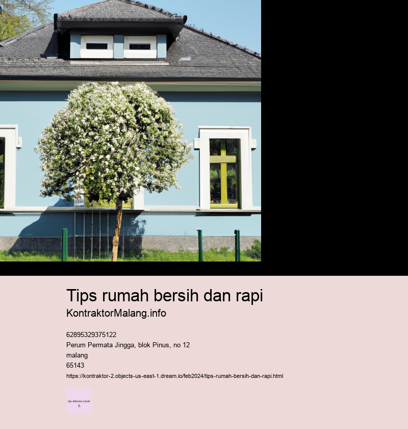 tips rumah bersih dan rapi